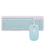 2.4G Wireless Silent Keyboard And Mouse Round Keycap Keyboard Gaming Mouse For Macbook Lenovo Dell Asus HP Laptop PC Computer