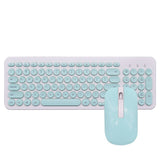 2.4G Wireless Silent Keyboard And Mouse Round Keycap Keyboard Gaming Mouse For Macbook Lenovo Dell Asus HP Laptop PC Computer