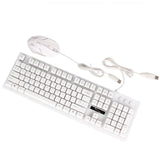 White G20 Backlight Keyboard USB Wired Keyboard Mouse Combos Gamer Keyboard Gaming Mouse with LED light For PC Laptop