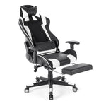 WCG 180° Lying Footrest Boss Office Chair Gaming Chair Leather Ergonomic Computer Internet Cafe Chair Reclining Lounge Chair