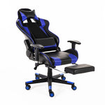 WCG 180° Lying Footrest Boss Office Chair Gaming Chair Leather Ergonomic Computer Internet Cafe Chair Reclining Lounge Chair