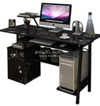 Large Computer Table Professional Gaming Table with Locker Drawer Wood Desktop Computer Desk for Home Office Free Shipping