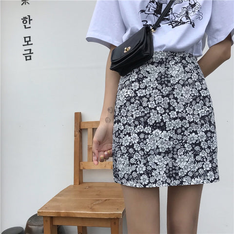 Mhiti 2019 Summer Printed Skirt Elegant Slim Fit Midi-skirt Skirt Skirt Zhang Salty Little Red Book