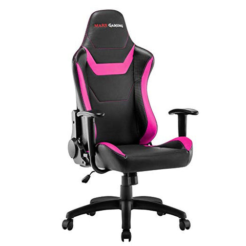 Chair Gamer Mars Gaming Mgc218bpk Color Black Details In Pink AND Carbono Recliner Double Layer Padding Leather Sintet