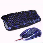 M200 Purple/Blue/Red LED Breathing Backlight Pro Gaming Keyboard Mouse Combos USB Wired Full Key Professional Mouse Keyboard