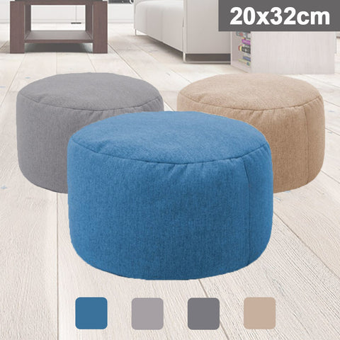 Small Round Beanbag Sofas Cover Waterproof Gaming Bed Chair Seat Bean Bag Solid Color Lounger Chair Sofa Cotton Linen Chair Cove