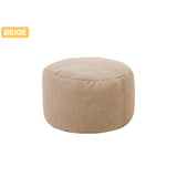 Small Round Beanbag Sofas Cover Waterproof Gaming Bed Chair Seat Bean Bag Solid Color Lounger Chair Sofa Cotton Linen Chair Cove