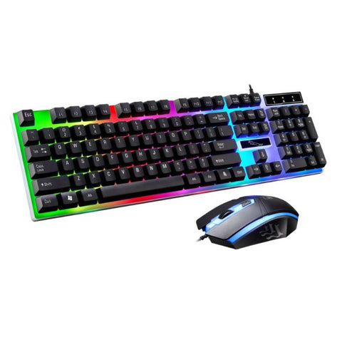 Ergonomic Gaming Keyboard & 3D Mouse Kit Anti-slip Rainbow LED Equipment Set For PS4 Xbox One