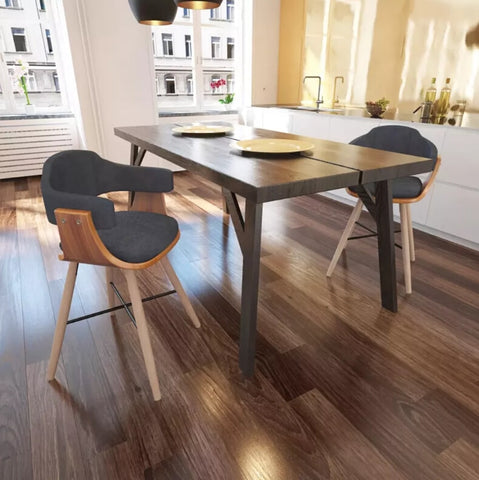 Vidaxl 2 Pcs Living Room Chairs Comfortable Leisure Chair High Quality Luxurious Fabric Home Decorative Black Seat